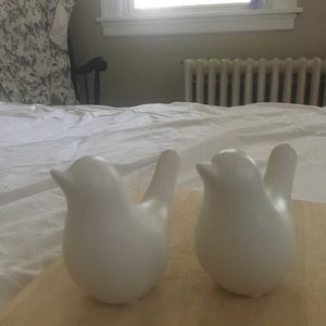 Ceramic White Bird Figurines